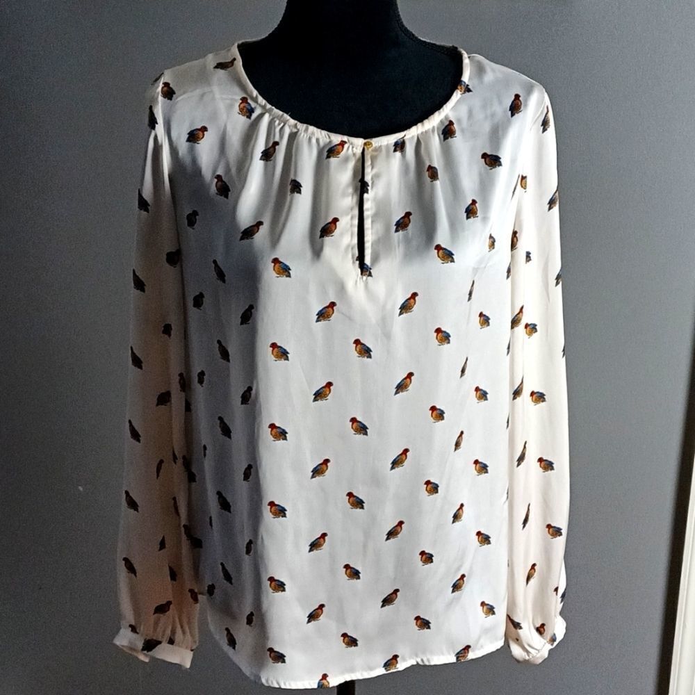 Dalia collection long sleeve blouse sz small
